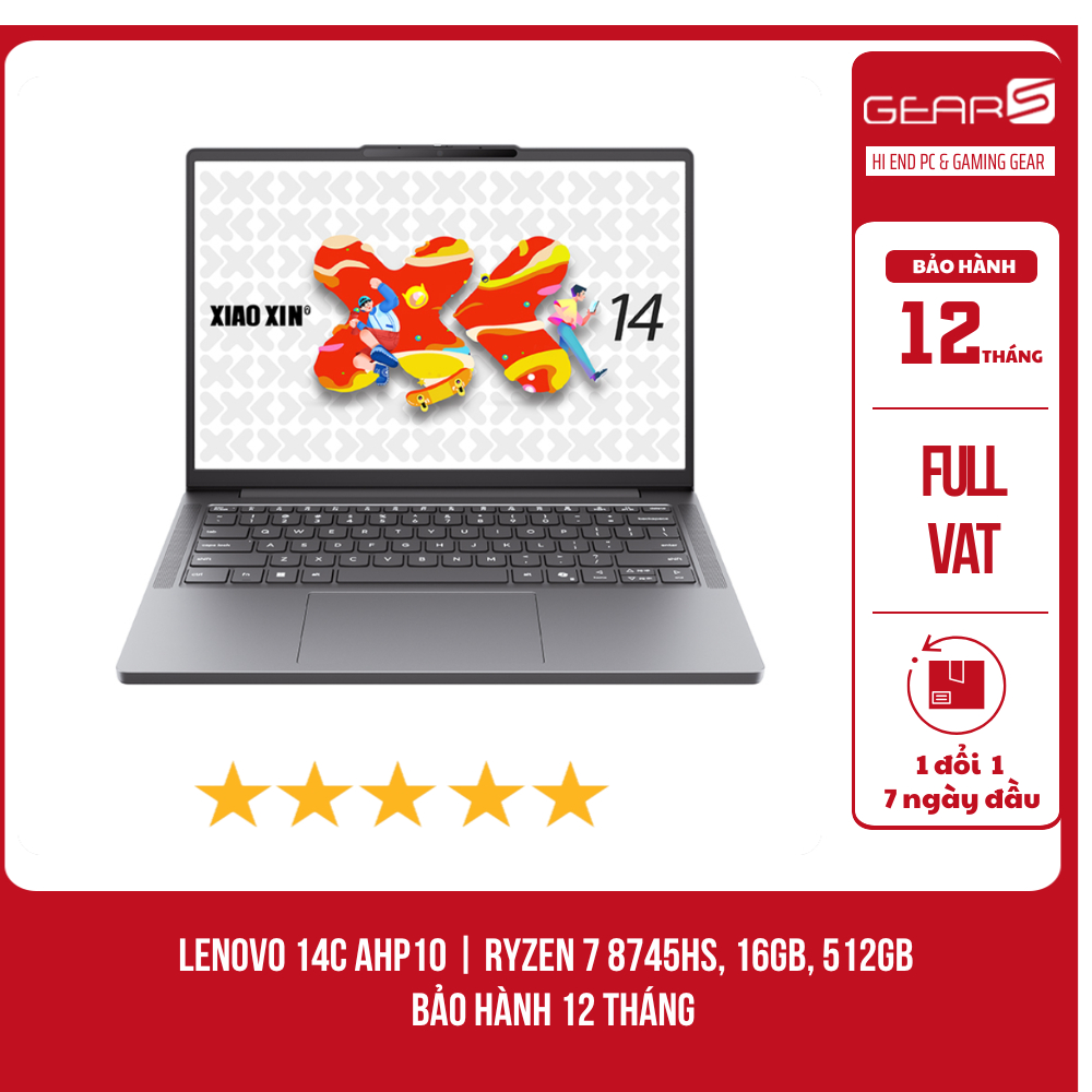 [FULL VAT] Laptop LENOVO 14c AHP10 | Ryzen 7 8745HS, 16GB, 512GB, AMD Radeon 780M, 14" FHD+ - Bảo hà