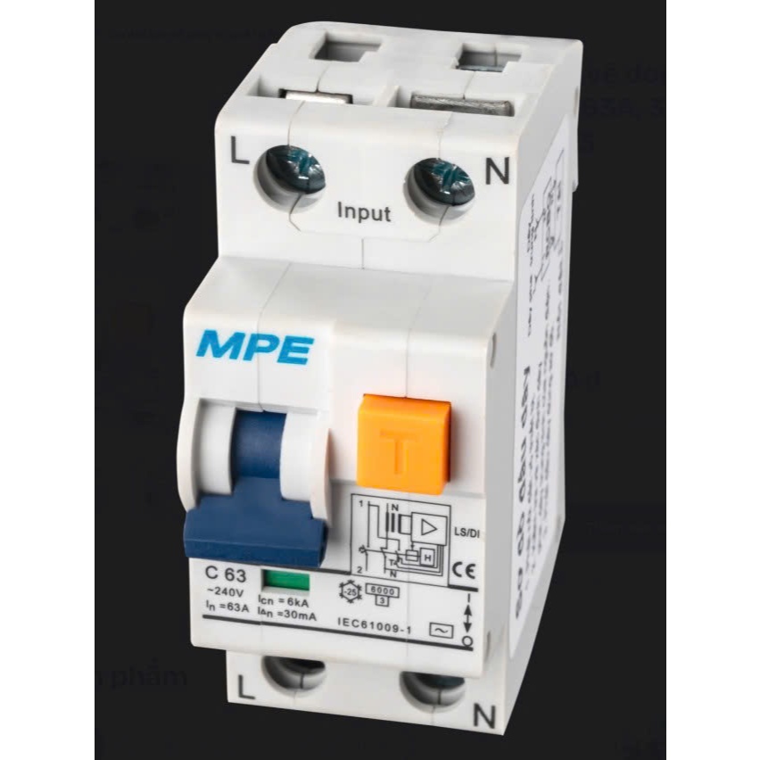 Cầu Dao Chống Dòng Rò (RCBO) 16A - 20A - 25A - 32A - 63A - MPE