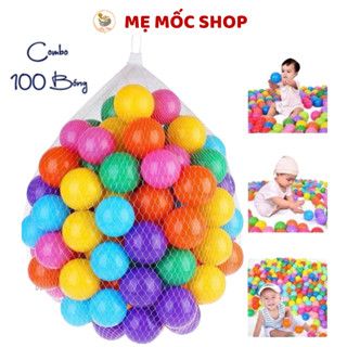  Combo 100 Quả Bóng Nhựa Mềm Đa Sắc An Toàn Cho Bé Memocshop Bóng Nhựa Quây Bóng Lều Bóng Cho Bé Vui Chơi 