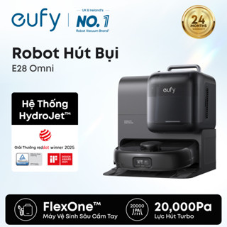   New Launch eufy by Anker Máy hút bụi và lau nhà E28 Omni Robot Hệ thống HydroJet với máy làm sạch sâu di động cho thảm 