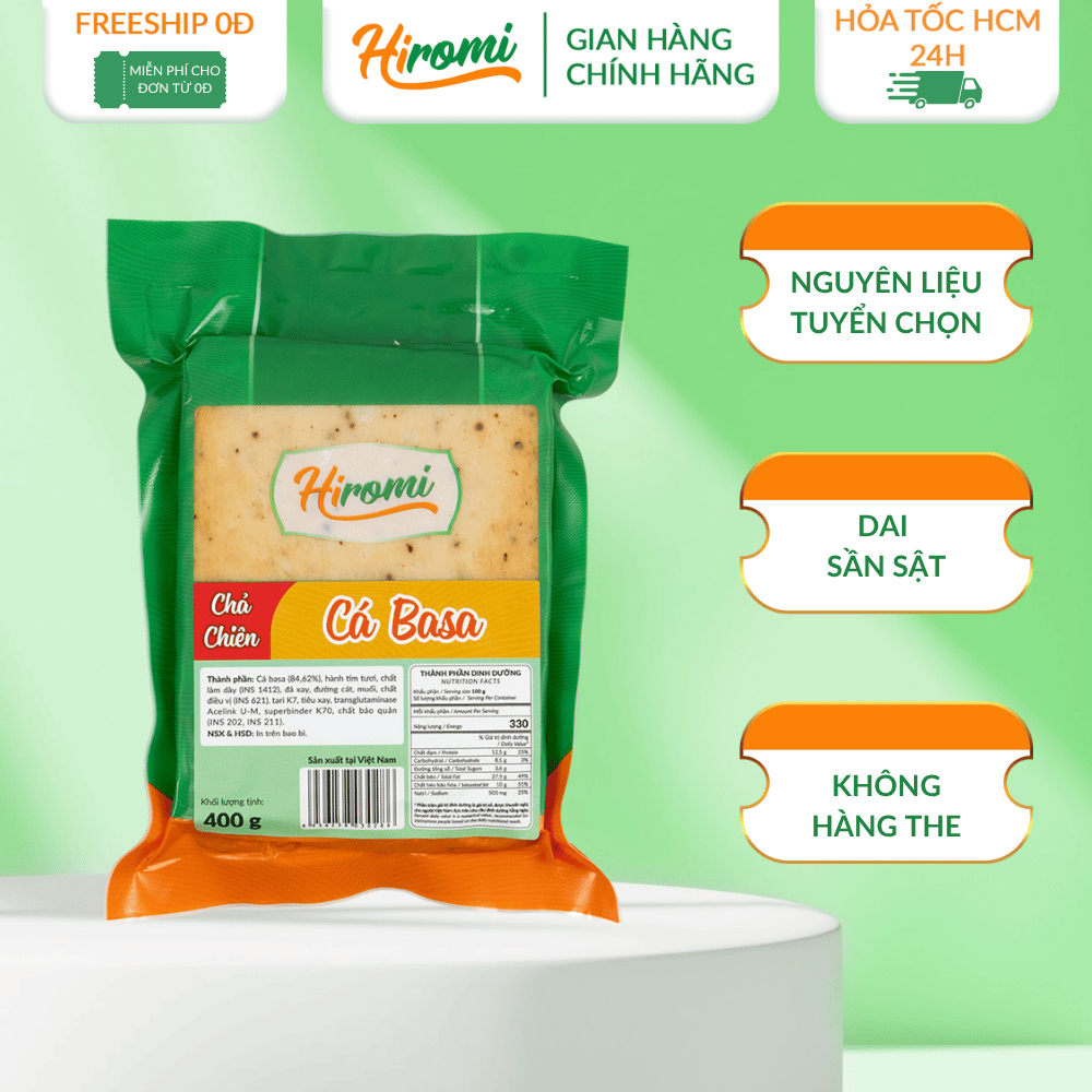 Chả Cá Basa Dạng Chiên Hiromi 200g/400g – Vàng Dai Hấp Dẫn, Đậm Đà Vị Tự Nhiên