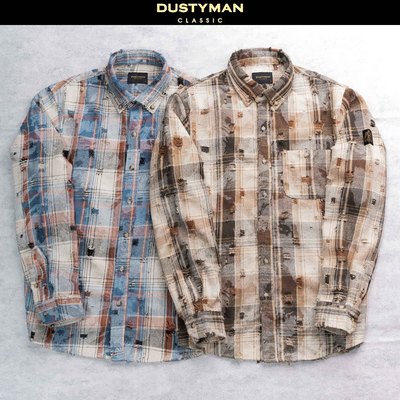 Sơ Mi Nam Torn Dustyman,Vải Flannel Cao Cấp,Wash Loang Lạ,Form Regular Fit