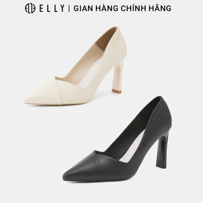 Giày cao gót nữ ELLY EGM237 da microfiber mũi nhọn gót 8.5cm thanh lịch