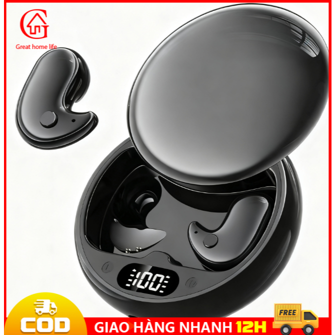 【🔥COD/12H】Mẫu mới-Tai nghe nhét tai nằm ngủ TWS Y36Pro kèm hộp sạc Bluetooth 5.3 nghe nhạc chơi game Bass mạnh