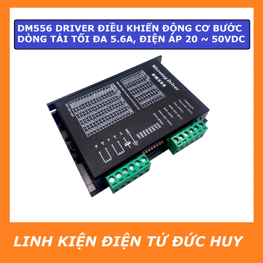 DM556 Driver điều khiển động cơ bước 5.6A, 20 ~ 50VDC