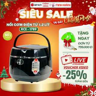  Nồi cơm điện tử Elmich RCE-1789 - 1,2L đa chức năng Lòng niêu nấu cơm ngon với công nghệ nấu 3D. 