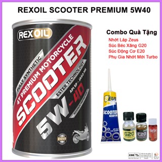   Tặng 4 Quà  Dầu Nhớt Xe Tay Ga Rexoil Scooter - Tặng Láp Zeus E20 G20 Và Turbo 