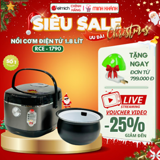  Nồi cơm điện tử Elmich RCE-1790 -1,8L nhiều chức năng lòng niêu nấu cơm ngon với công nghệ nấu 3D 