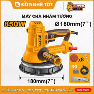 Máy chà nhám tường INGCO DWS10508 – công suất 850W, có điều tốc, chà mịn bề mặt nhanh chóng
