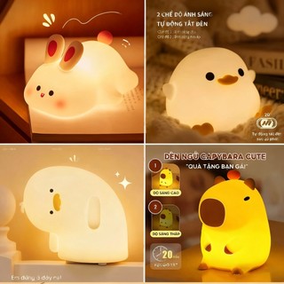  Vịt Led Đèn Ngủ Đèn ngủ bằng silicon mềm có sạc USB Tắc Trẻ Em Kid Trang Trí Phòng Ngủ Quà Tặng Sinh Nhật 