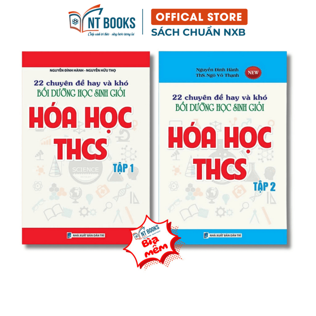 Sách - Bộ 2 cuốn - 22 Chuyên Đề Hay Và Khó Bồi Dưỡng Học Sinh Giỏi Hóa Học THCS Tập 1 + Tập 2 - KV