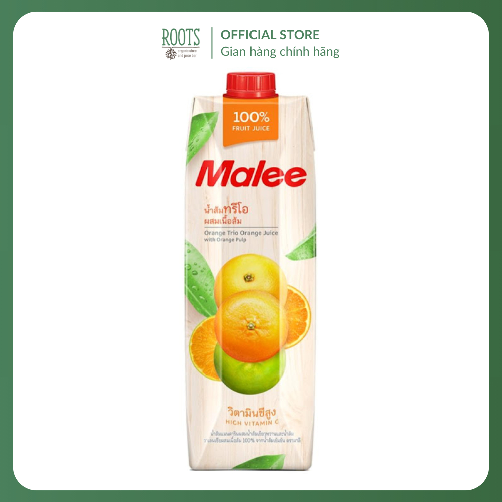 (Ship hỏa tốc) MALEE - Nước Ép Cam Hỗn Hợp Có Tép, Orange Trio Orange Juice with Orange Pulp, High V