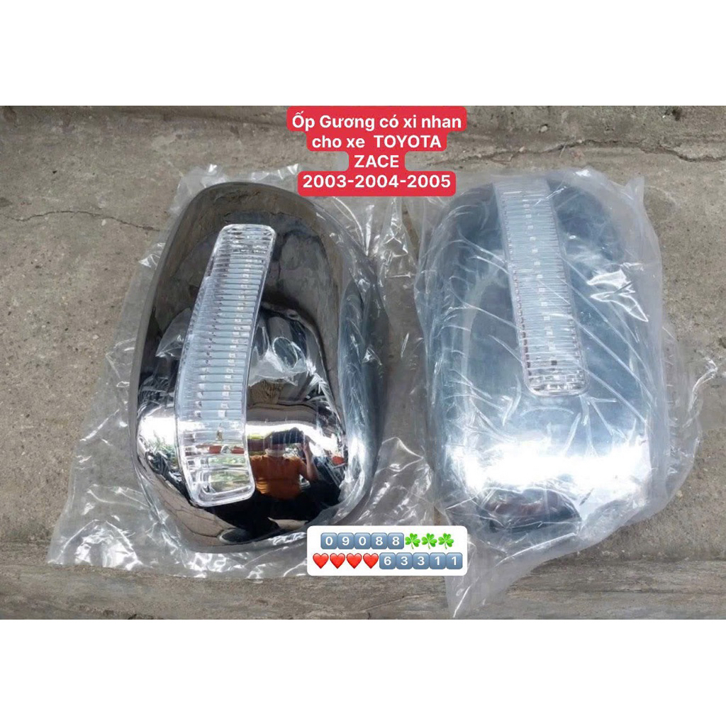 🔥 ZACE - Ốp gương mạ crom tích hợp xi nhan cho xe Toyota Zace #zace #opguongxetoyotazace #zace2003 #