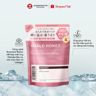 Túi Refill Dầu Xả AHALO HONEY 380g Chiết Xuất Mật Ong Dưỡng Ẩm Phục Hồi Dành Cho Tóc Thường Đến Khô Nhẹ Made In Japan