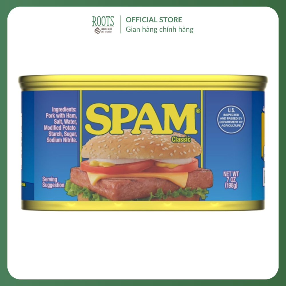 (Ship hỏa tốc) HORMEL FOODS - Thịt Hộp, Spam, Classic, 7 oz (198g)