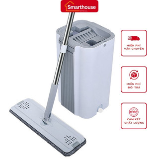  Cây Lau Nhà Tự Vắt Thông Minh D6 Kèm Thùng Bàn Lau Xoay 180 Độ Lau Siêu Sạch Tay Cầm Đệm Mút Êm Ái 