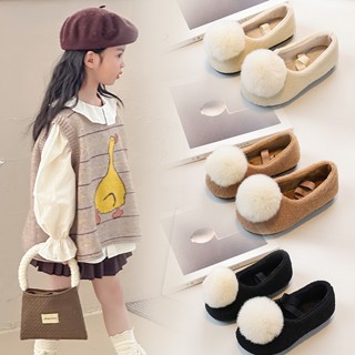  Giày bệt mới mùa thu cho bé gái lông mềm ấm áp Giáng sinh phù hợp cho bé từ 2-8 tuổi 