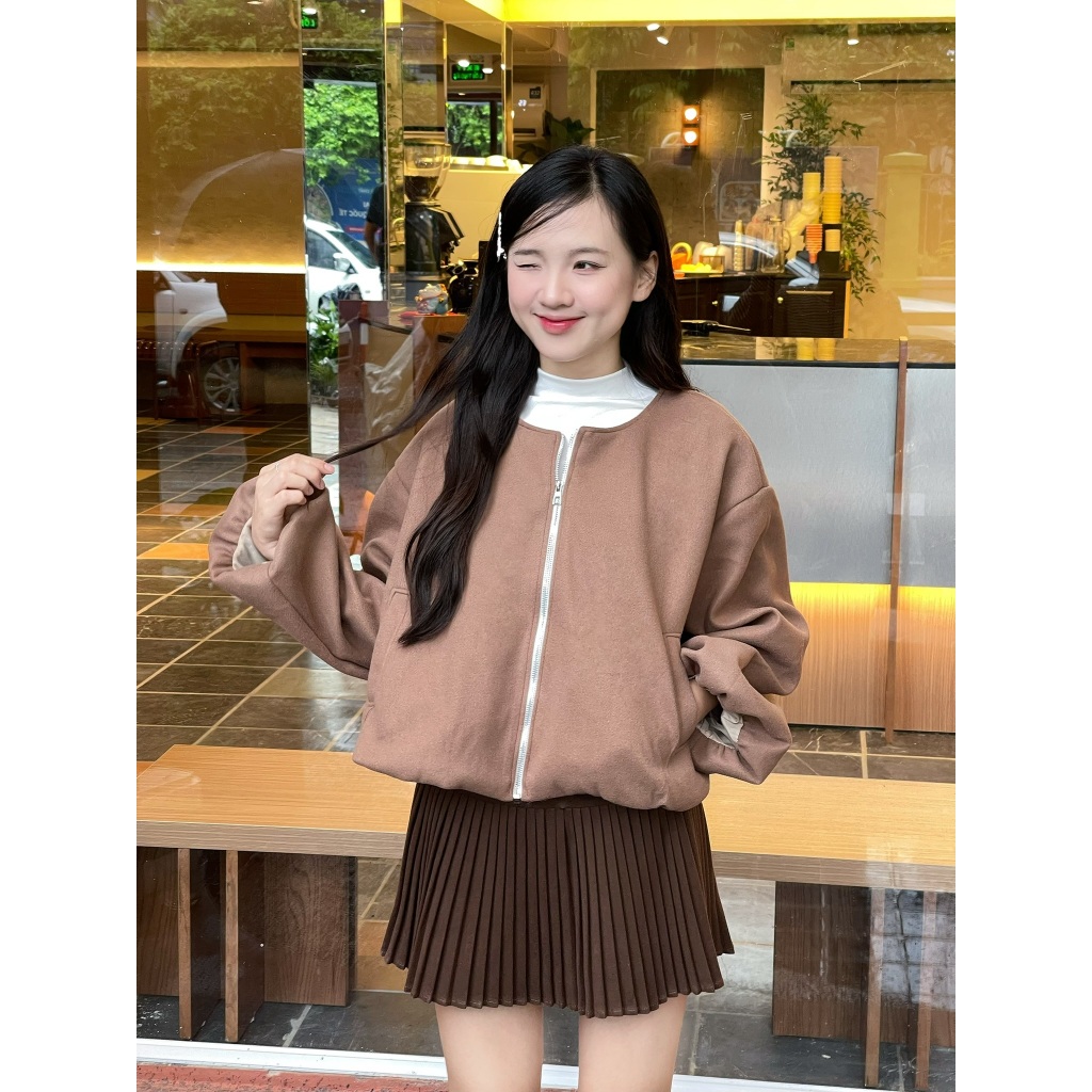 Áo khoác dạ ép 2 lớp dáng bồng, Áo khoác dạ hai lớp ấm áp - 29feb.closet - A573 | BigBuy360 - bigbuy360.vn