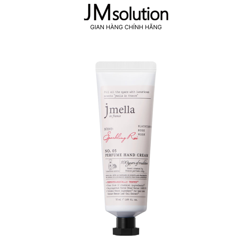 Kem dưỡng da tay nước hoa Jmella No.05 Sparkling Rose ,Hương hoa hồng đen quyến rũ, dưỡng ẩm mềm mịn