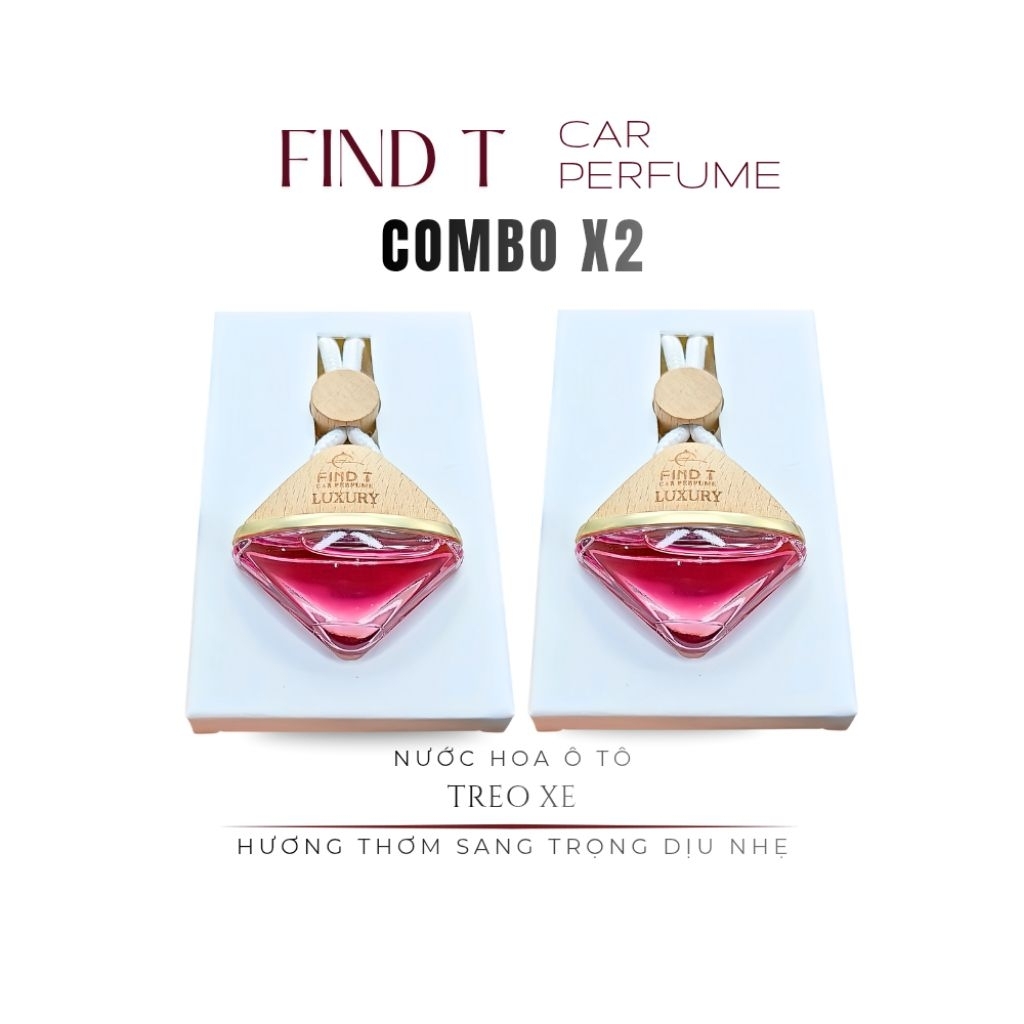 NƯỚC HOA Ô TÔ FIND T - COMBO X2 lọ LUXURY hương thơm sang trọng dịu nhẹ