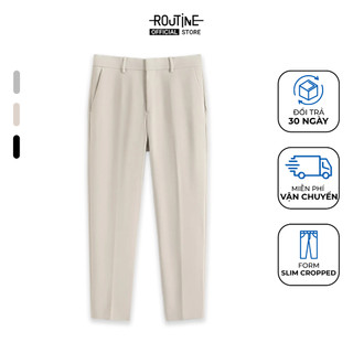  Quần Tây Nam Dài Trơn Form Slim Cropped - Routine 10S25PFO004 