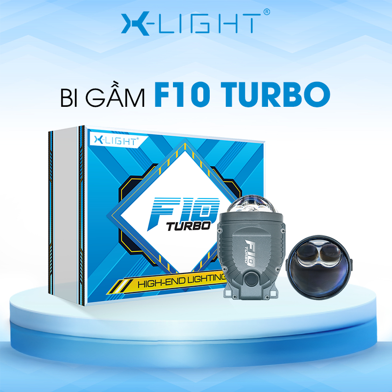 Đèn bi gầm X-Light F10 Turbo - 2 trợ pha cực mạnh - Bảo hành 24 tháng chính hãng - X-Light Việt Nam