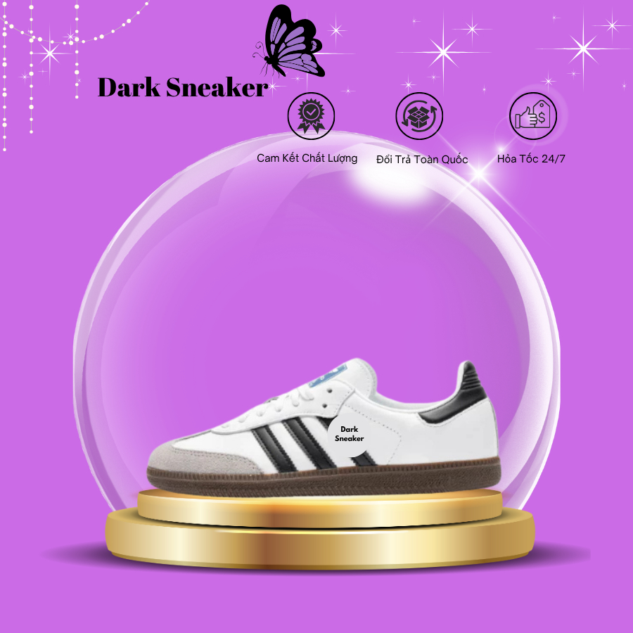 Giày Thể Thao White Black Gum Egan , Giày Sneaker đế cao su cho Nam Nữ đủ size 36-43 Full Box,bill