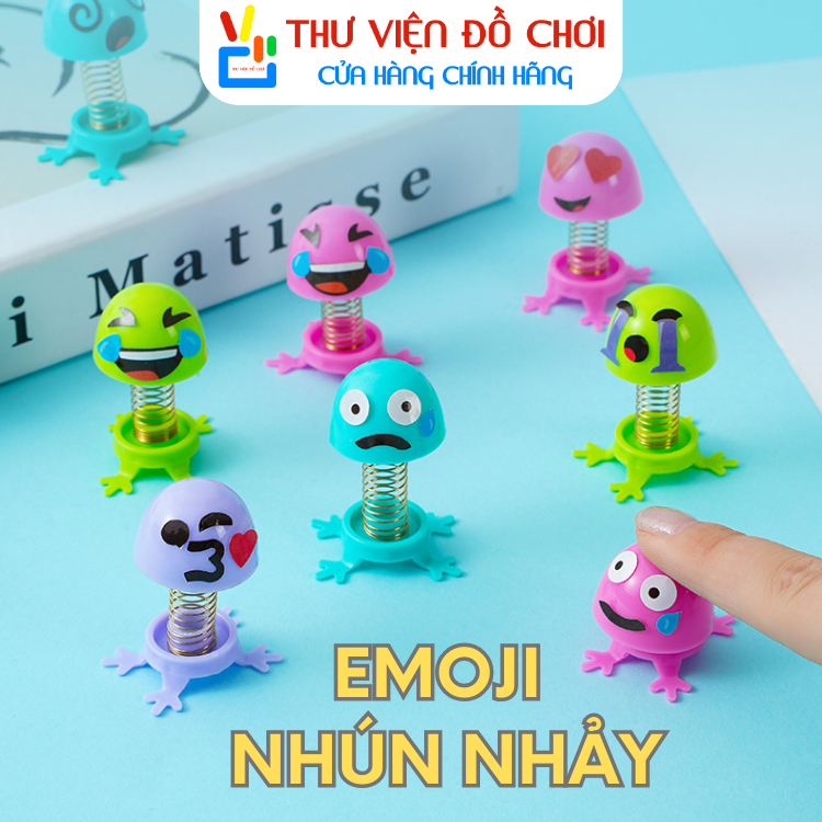 Combo 5 Đồ Chơi Emoji Nhún Nhảy - Đồ chơi thú nhún lò xo dễ thương