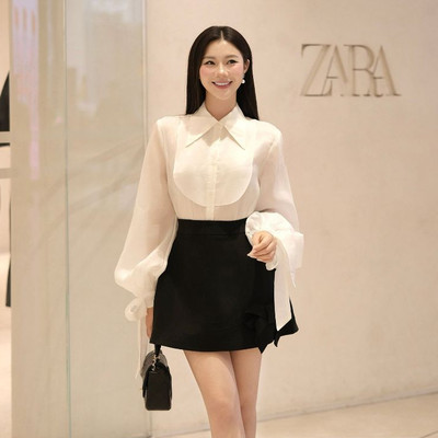Chân Váy Nữ JOVEN Otis Form A Lai Cong Phối Nơ