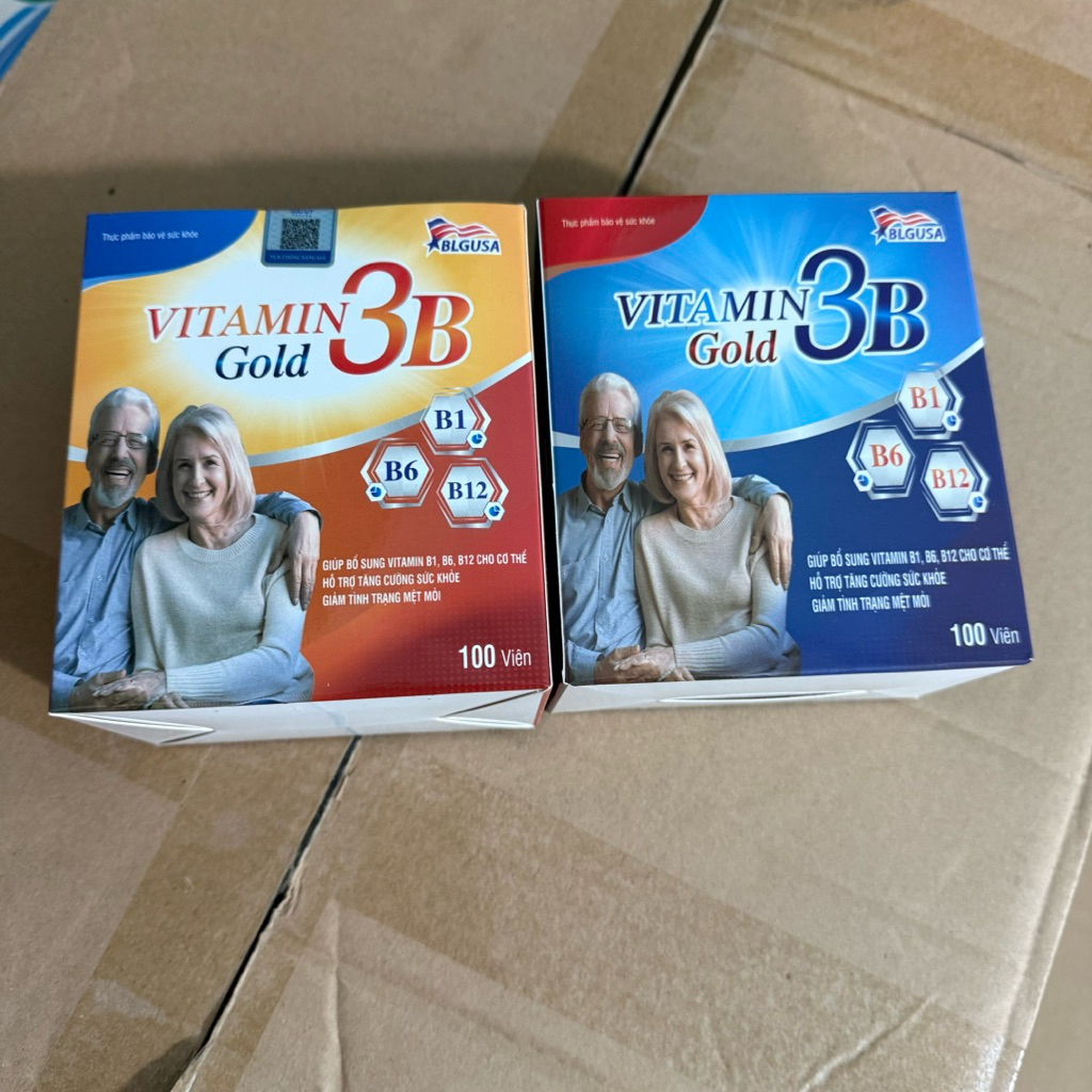 Vitamin 3B hàm lượng Vitamin 3B Gold bổ sung vitamin nhóm B1 B6 B12 hỗ trợ tăng cường sức khỏe giảm 