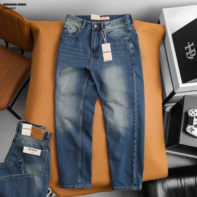 [FORM RỘNG] Quần jean nam Heboz dáng suông D061, quần dài nam denim dáng suông cao cấp - 00002900
