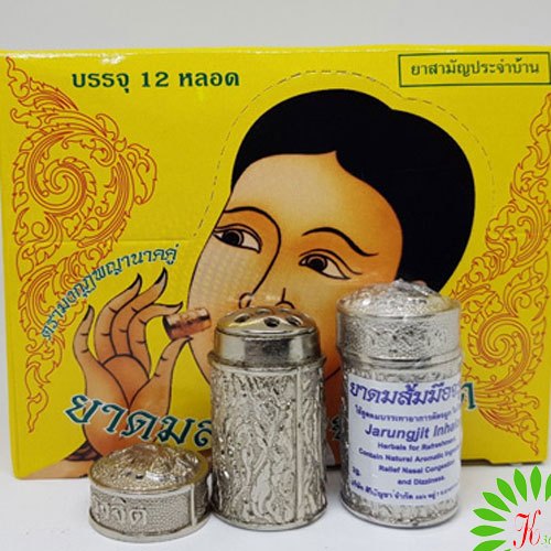 Dầu nghẹt mũi màu Bạc Thái Lan -  Xoang mũi, nghẹt mũi - (hàng nội địa Thái)