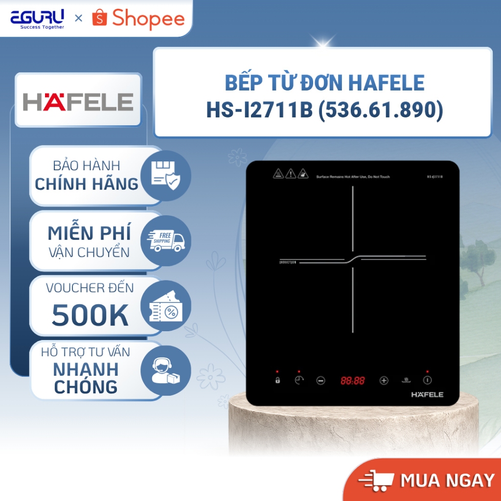 [TẶNG NỒI LẨU] Bếp từ đơn Hafele HS-I2711B 536.61.890 | Hàng Chính Hãng | Bảo Hành 12 tháng