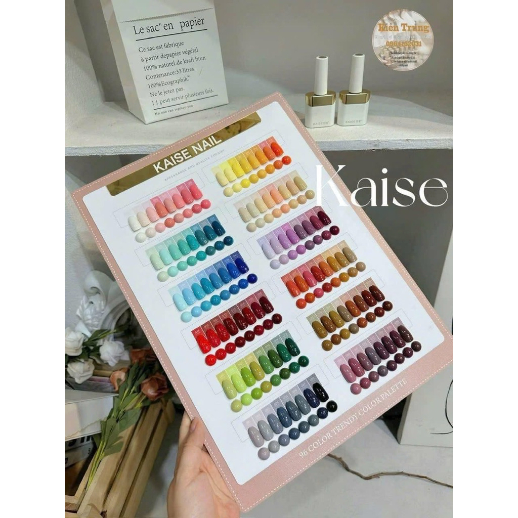 Set sơn gel Kaise 96 màu Tặng kèm bảng màu+base top