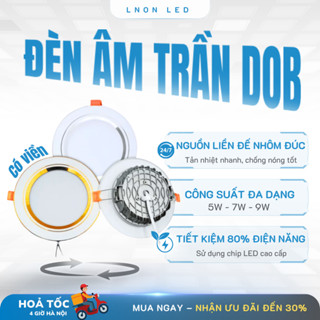  Đèn led âm trần 7W 9W phi 90 đế gang đúc nguồn liền 3 màu. Nguồn liền tích hợp bên trong đế 