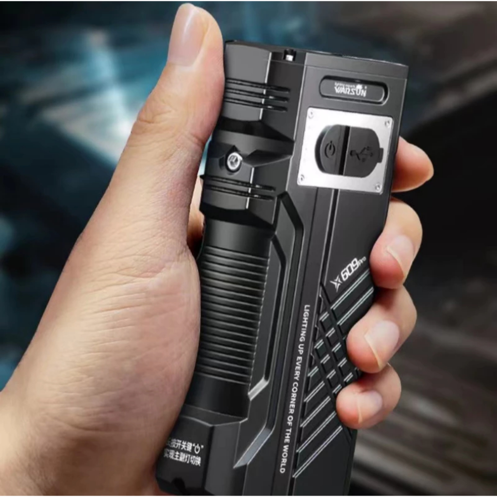 Đèn pin sạc Warsun X609 Đèn pin cầm tay siêu sáng chống nước di động