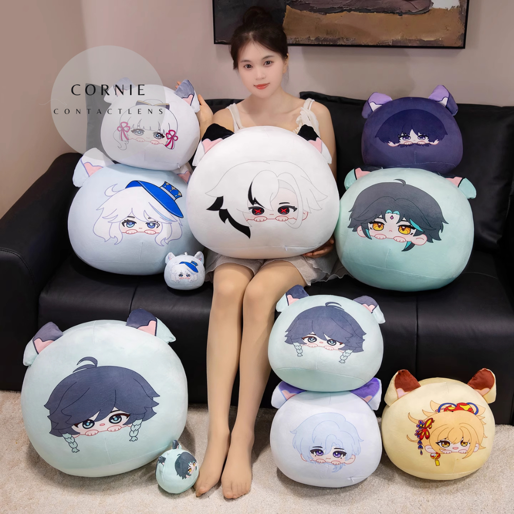 Gấu bông Genshin Impact plushie mochi mềm mại cute game anime gấu bông genshin tai mèo siêu xinh - C