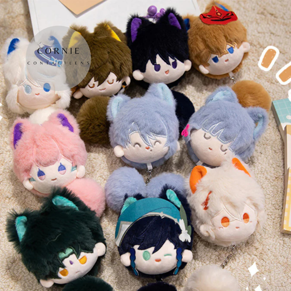 Gấu bông Genshin Impact móc khóa treo đầu bông genshin xiao kazuha Furina anime nhiều loại móc treo 