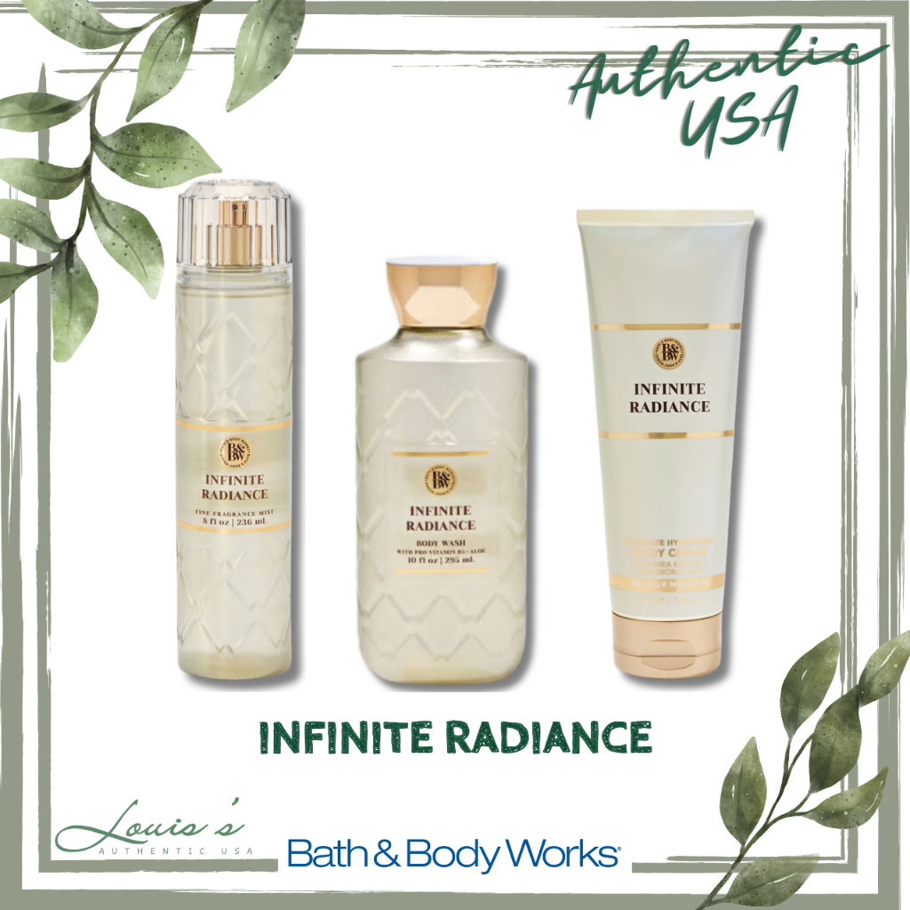 [ Full ] Body mist INFINITE RADIANCE (sang) - Xịt thơm | Tắm | Lotion toàn thân Bath & Body Works Mỹ