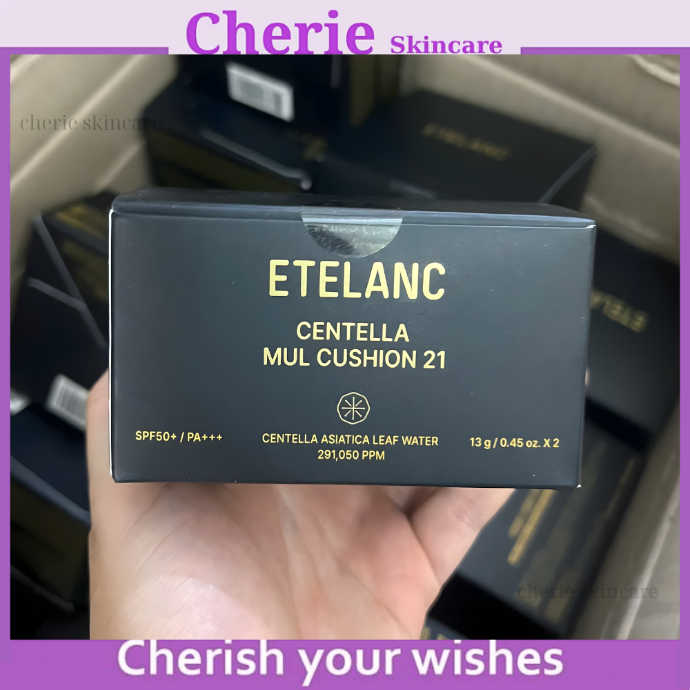 MẪU MỚI-(2 Lõi) Cushion ETELANC Kèm Lõi SPF 50+ / PA+++ Tone 21 Không Lem Không Dính