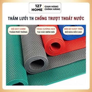  Thảm Nhựa Lưới Trải Sàn PVC Lót Chống Trơn Trượt Thoát Nước Hình Sóng Cho Nhà Tắm   LƯỚI TH  