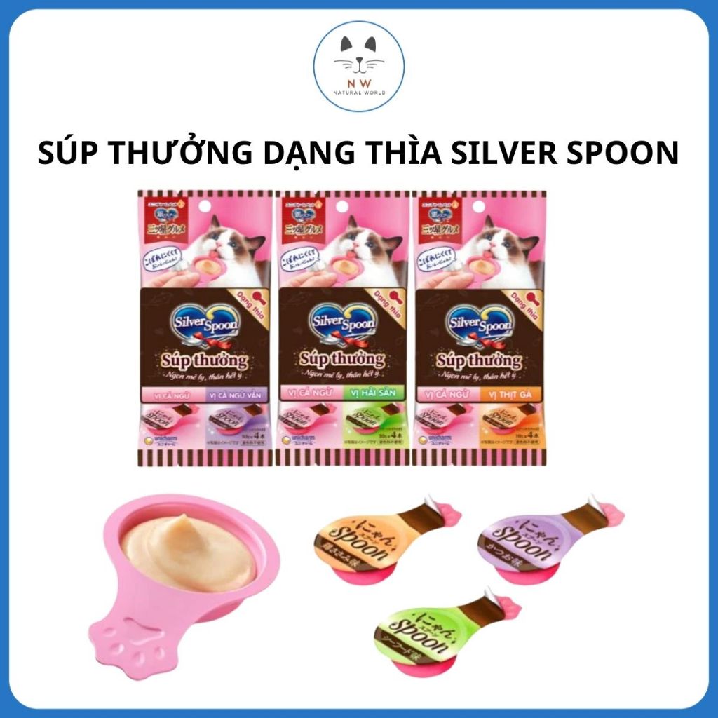 Súp thưởng Silver Spoon cho mèo, Súp thưởng muỗng tiện lợi cho mèo