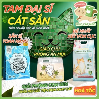  TOP 3 CÁT SẮN VỆ SINH MÈO đỉnh cao khử mùi & vón cục chắc không bết đáy chậu cát 