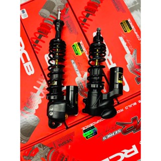  Phuộc RCB bình dầu cho Vespa Spint Primavera 125 150 - phuộc rcb vespa đen ty vàng - cặp trước sau 