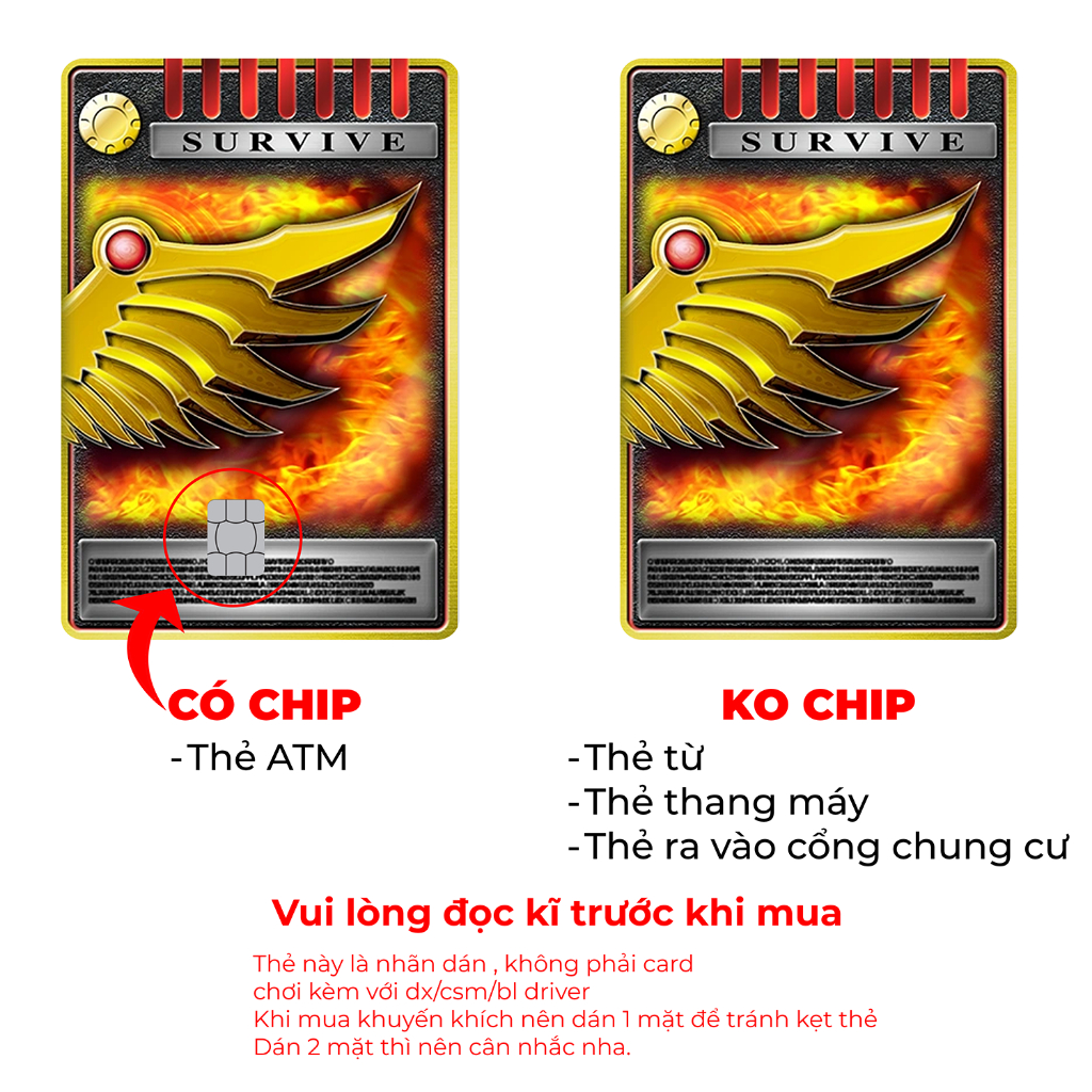 Skin Rider Card ATM - Ryuki Survive ATM | Miếng Dán Thẻ ATM Phong Cách Kamen Rider