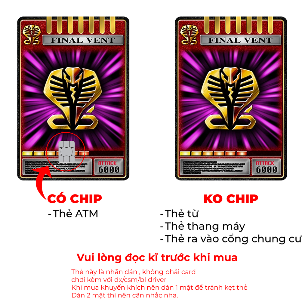 Skin Rider Card ATM - Final Vent Ouja ATM | Miếng Dán Thẻ ATM Phong Cách Kamen Rider