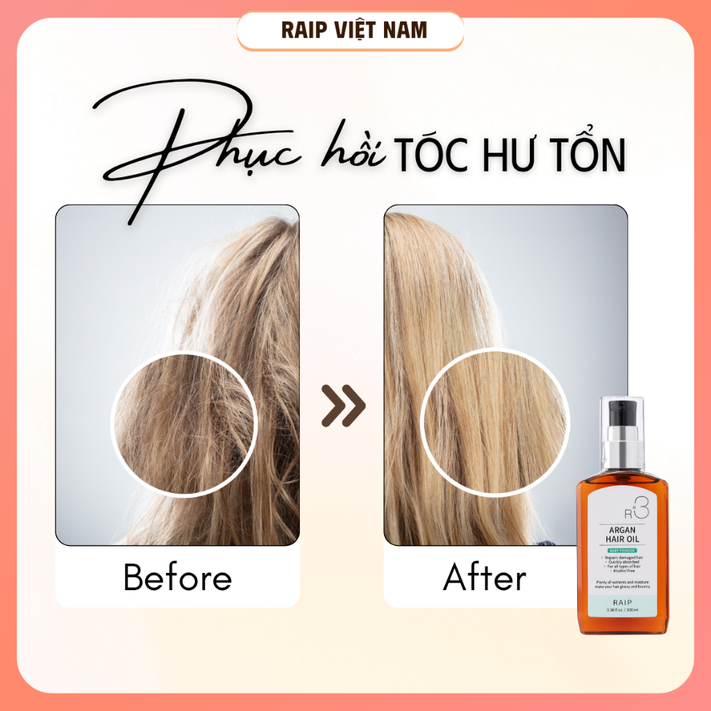 Tinh dầu dưỡng tóc RAIPLAP R3 Argan Hàn Quốc hương Baby Powder dễ thương dưỡng mềm mượt tức thì | BigBuy360 - bigbuy360.vn