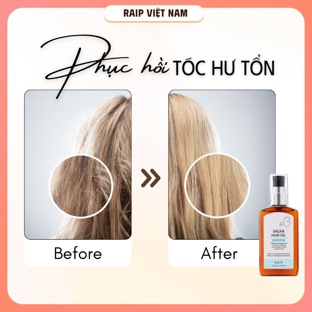 Tinh dầu dưỡng tóc RAIPLAP R3 Argan Hàn Quốc hương Ocean Blue tươi mát dưỡng tóc mềm mượt | BigBuy360 - bigbuy360.vn