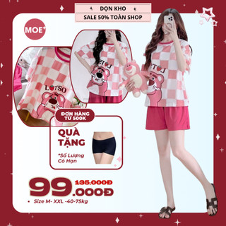HÀNG SẴN_CÓ BIGSIZE_Bộ Ngủ Cổ Tròn Basic Cutie Xuân Hè 2025 MOEN17