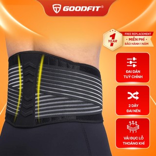  Đai lưng tập gym bảo vệ cố định cột sống goodfit hỗ trợ tập luyện 